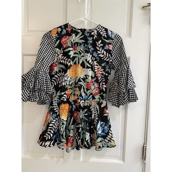 House Of Holland Ruffled Sleeve Mini Dress - Picture 1 of 13